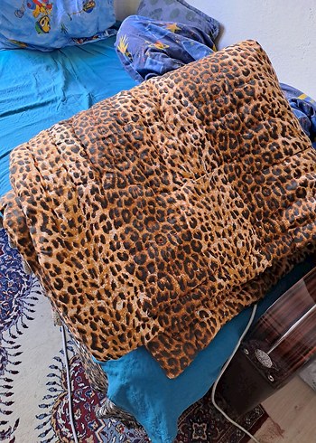 Beden kahverengi Renk Kahverengi Leopar Desenli yün yorgan