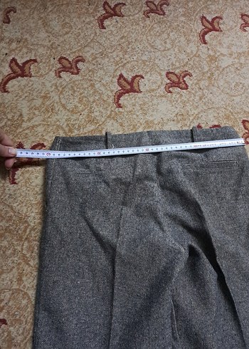 Gri Midi Kadın Denim Kumaş Pantolon - Görsel 6