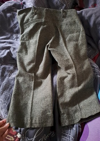 Gri Midi Kadın Denim Kumaş Pantolon - Görsel 15