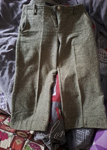 Gri Midi Kadın Denim Kumaş Pantolon - Görsel 13