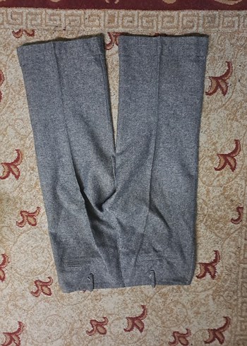 Gri Midi Kadın Denim Kumaş Pantolon - Görsel 8