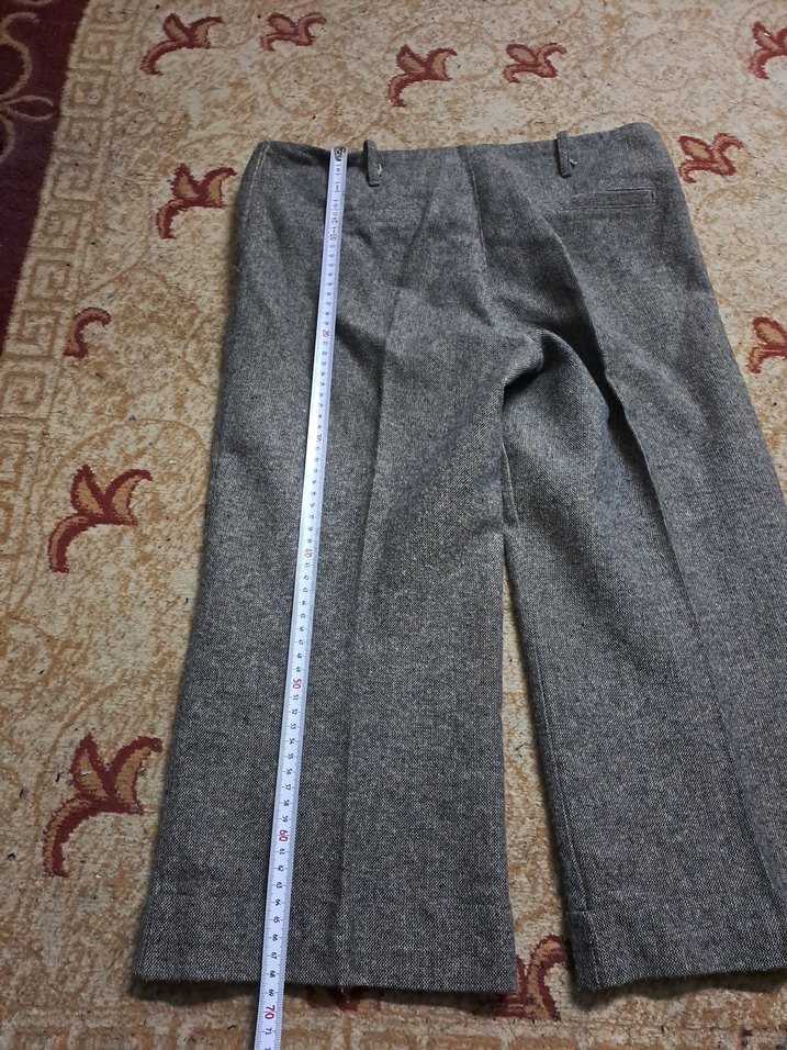 Gri Midi Kadın Denim Kumaş Pantolon - Görsel 5