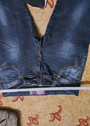 Kadın Koyu Lacivert Kemerli Mini Denim Şort - Görsel 8