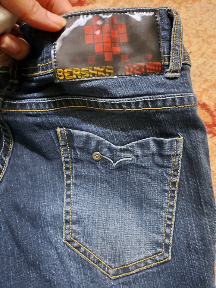 Kadın Koyu Lacivert Kemerli Mini Denim Şort - Görsel 5