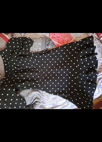 Siyah Puantiyeli Mini Elbise - Görsel 8
