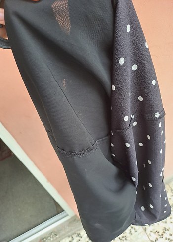 Siyah Puantiyeli Mini Elbise - Görsel 6