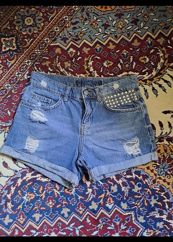 Bohem Stil Kadın Kot Şort - Görsel 6