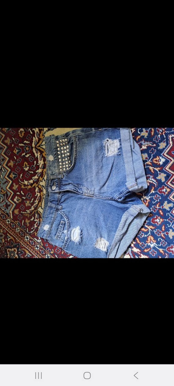 Bohem Stil Kadın Kot Şort - Görsel 5