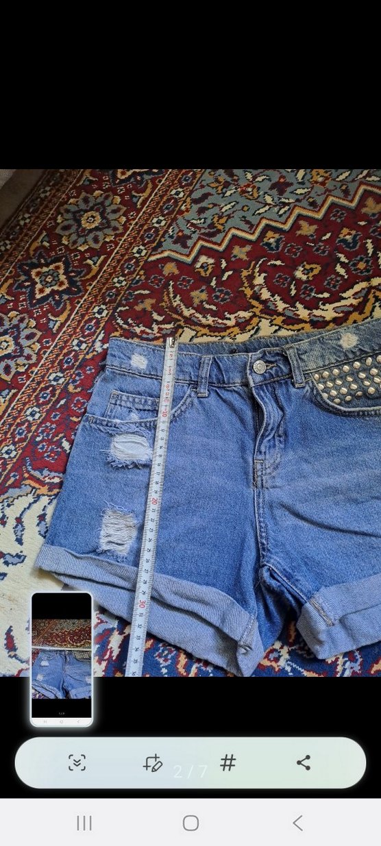 Bohem Stil Kadın Kot Şort - Görsel 2