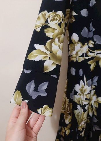 Çiçek Desenli Uzun Bohem Elbise - Görsel 2