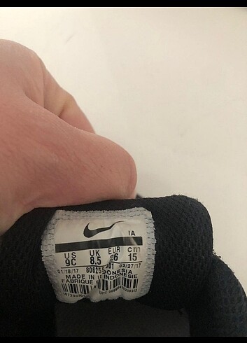 26 Beden siyah Renk Orijinal nike spor ayakkabı
