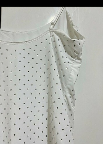 zara taşlı body - Görsel 3