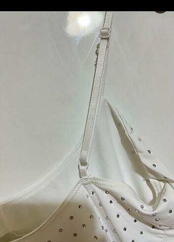 zara taşlı body - Görsel 4