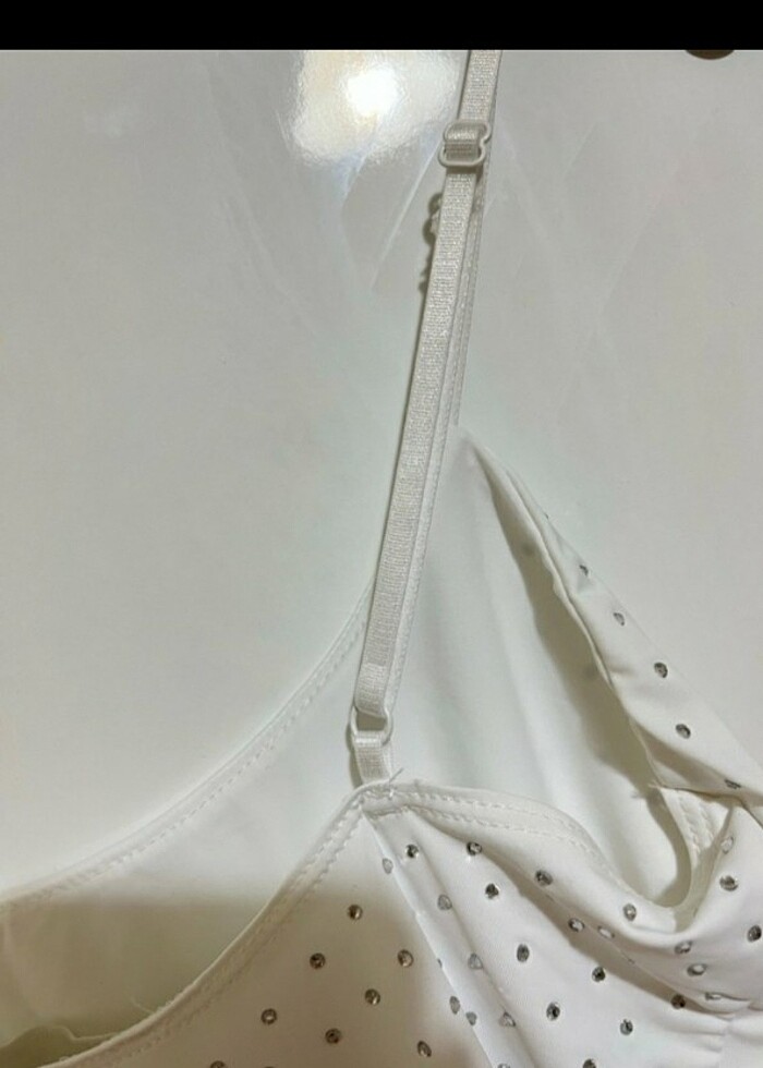 zara taşlı body - Görsel 4