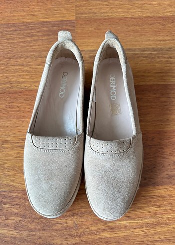 Derimod Bej Suet Slip On Ayakkabi