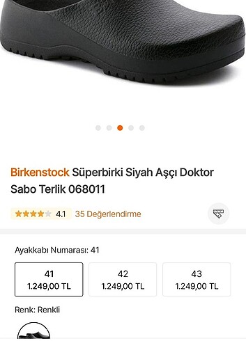 39 Beden siyah Renk Birkenstock Süperbirki Aşçı Terliği