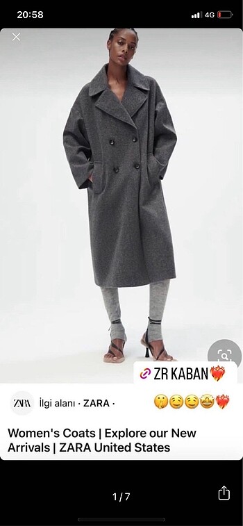 Zara model oversize kaşe