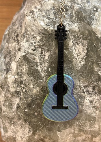 Gitar figürlü anahtarlık - Görsel 3