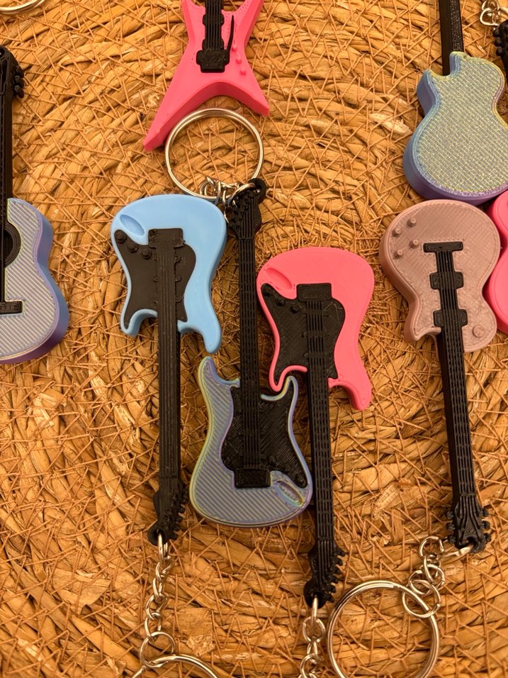 Gitar figürlü anahtarlık - Görsel 2