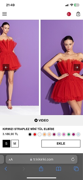 Tüllü elbise