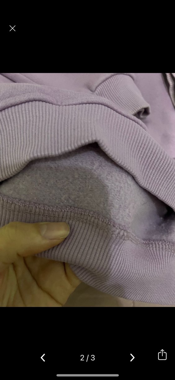 Mor Oversize Kadın Sweatshirt - Görsel 2