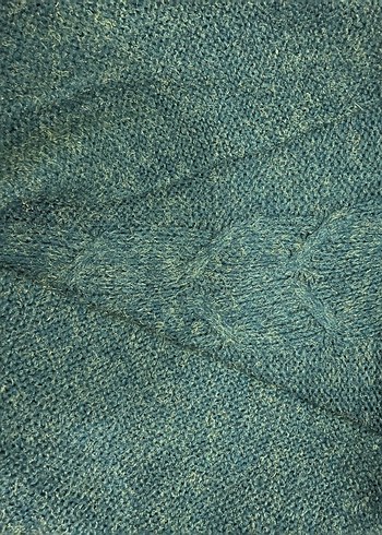 Yeşil Boğazlı Kadın Yün Kazak - Görsel 2