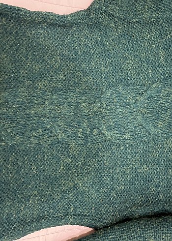 Yeşil Boğazlı Kadın Yün Kazak - Görsel 4