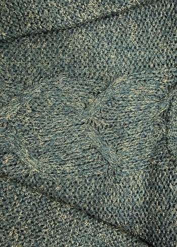 Yeşil Boğazlı Kadın Yün Kazak - Görsel 3