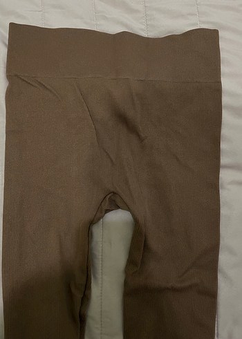 Kadın Koyu Kahverengi Fitilli Tayt - Görsel 3