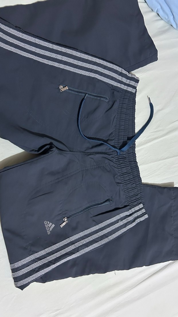 Erkek Gri Adidas Fermuarlı Rahat Eşofman Altı - Görsel 4