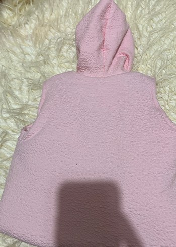 Kız Çocuk Kapüşonlu Peluş Yelek - Görsel 5