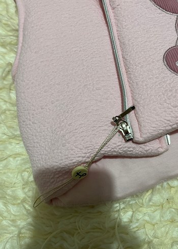 Kız Çocuk Kapüşonlu Peluş Yelek - Görsel 4