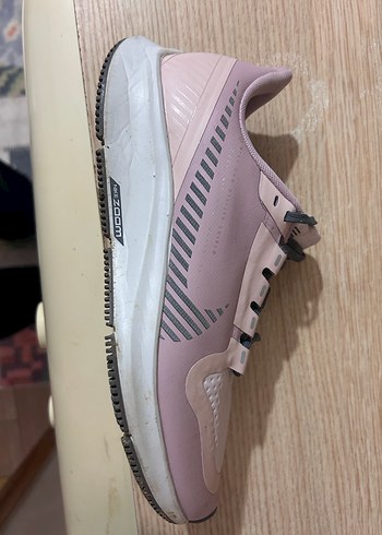 Pembe Gri Dolgu Topuklu Bağcıklı Kadın Spor Ayakkabı - Görsel 3