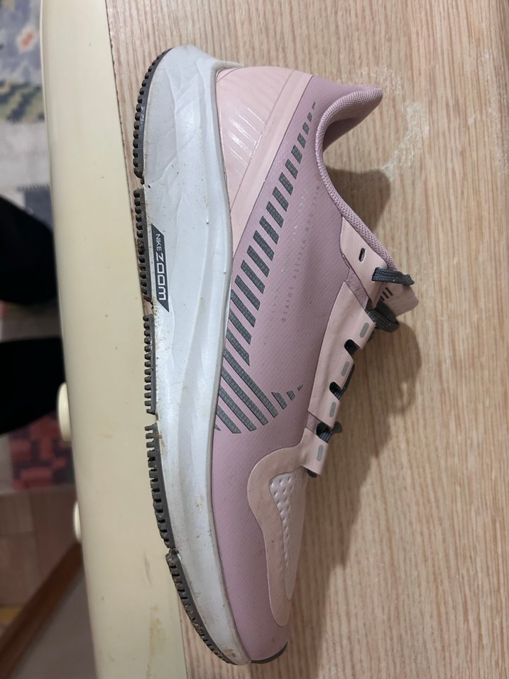 Pembe Gri Dolgu Topuklu Bağcıklı Kadın Spor Ayakkabı - Görsel 3