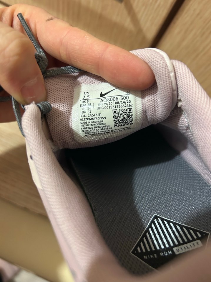 Pembe Gri Dolgu Topuklu Bağcıklı Kadın Spor Ayakkabı - Görsel 4