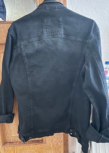 Siyah Düğmeli Kadın Denim Ceket - Görsel 3