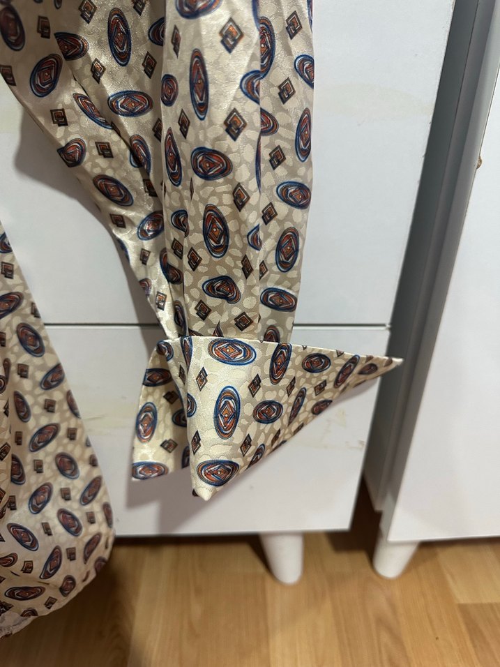 Manuka Bohem Uzun Kollu Yılan Desenli Kadın Elbise - Görsel 3