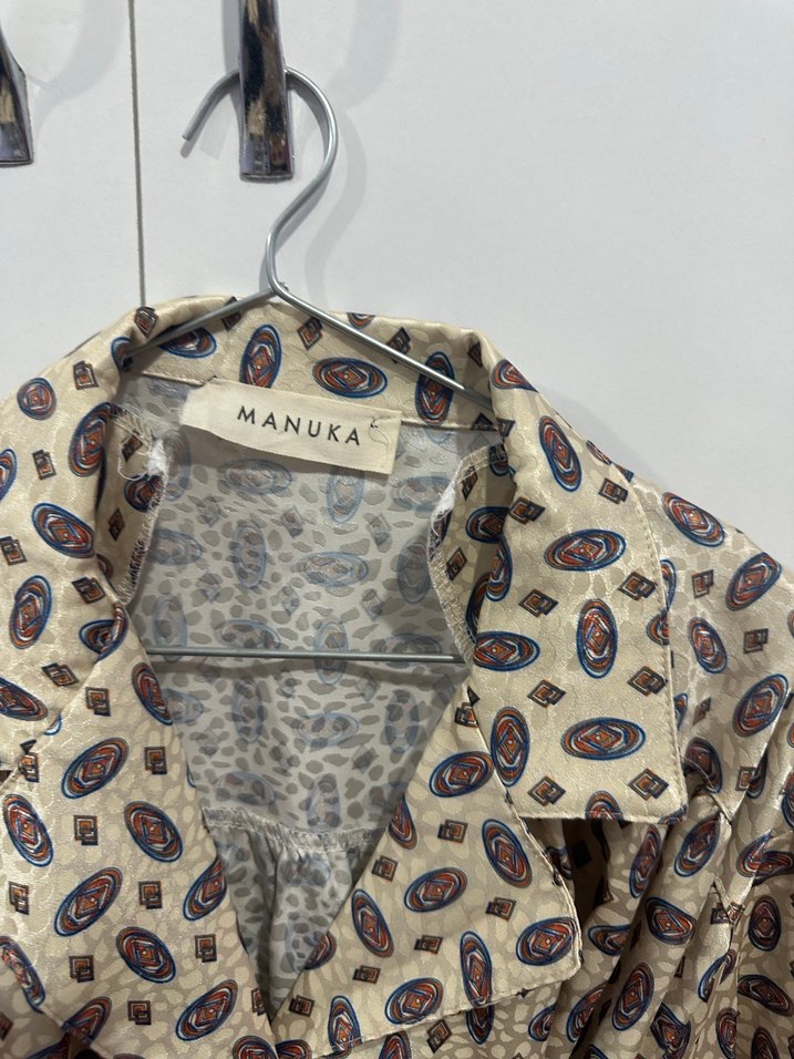 Manuka Bohem Uzun Kollu Yılan Desenli Kadın Elbise - Görsel 2