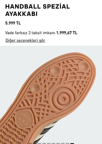 39 Beden Bej Adidas Handball Spezial Kadın Spor Ayakkabı