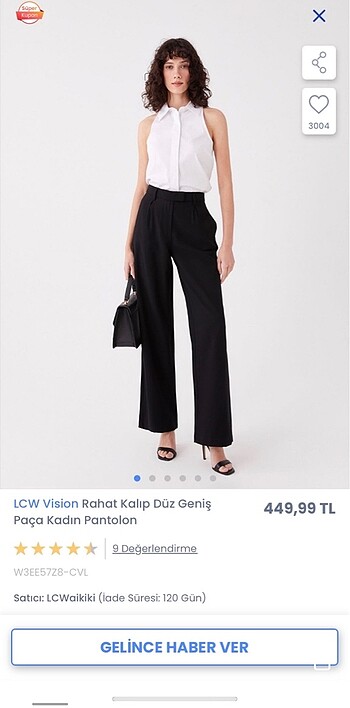 Lc Waikiki palazzo pantolon koton pantolon