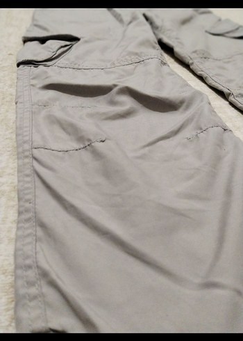 Kemerli Gri Bol Kesim Kız Pantolonu - Görsel 5