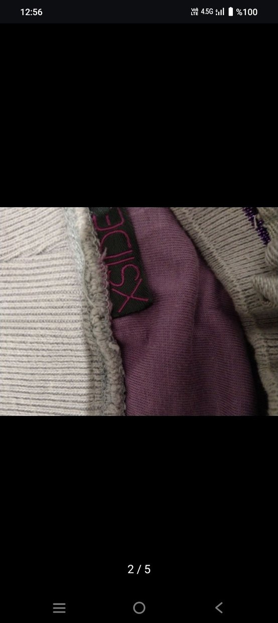 Kemerli Gri Bol Kesim Kız Pantolonu - Görsel 3