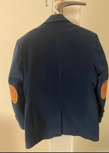 Lacivert Süet Düğmeli Erkek Çocuk Ceketi - Görsel 4