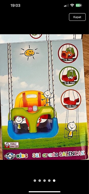  Beden Çocuk salıncak