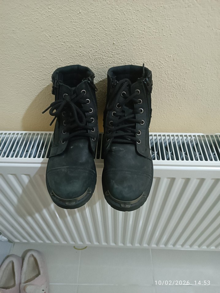 Kayışlı Siyah Kauçuk Erkek Botları - Görsel 3