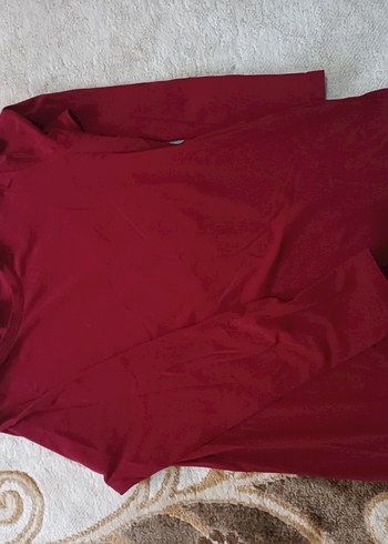 Bordo Uzun Kollu Hamile Bluzu - Görsel 2