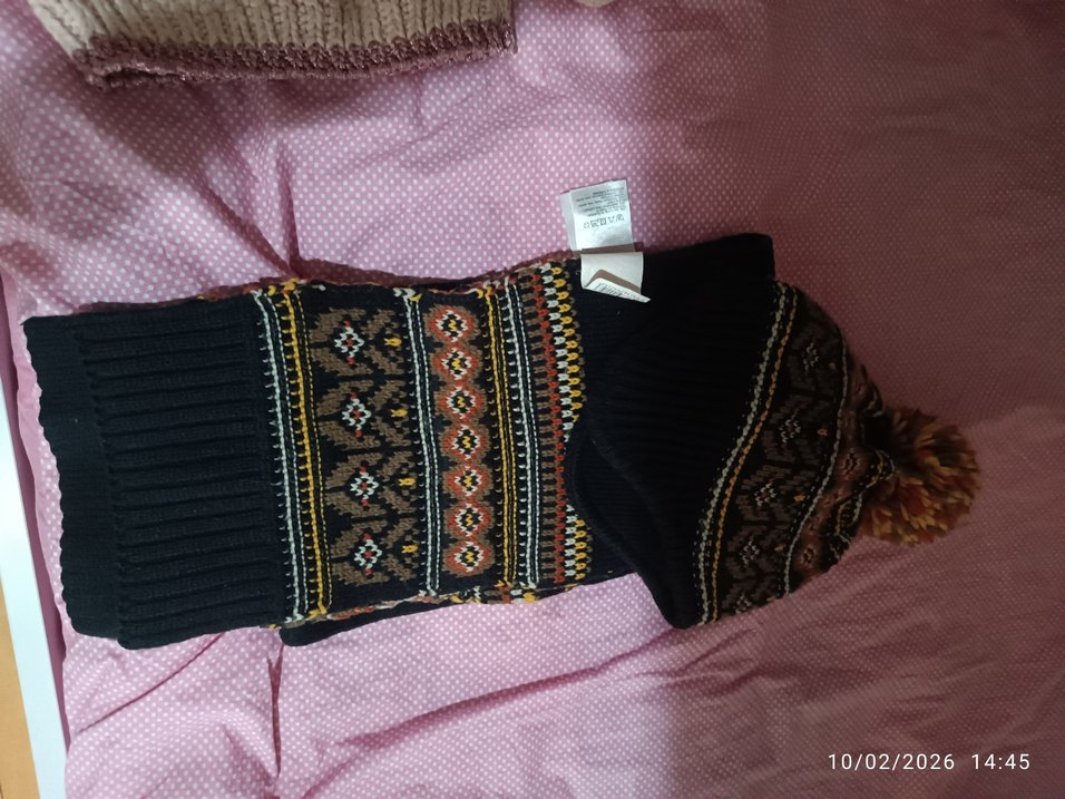 Çok Renkli Bohem Erkek Bere ve Atkı Seti - Görsel 2