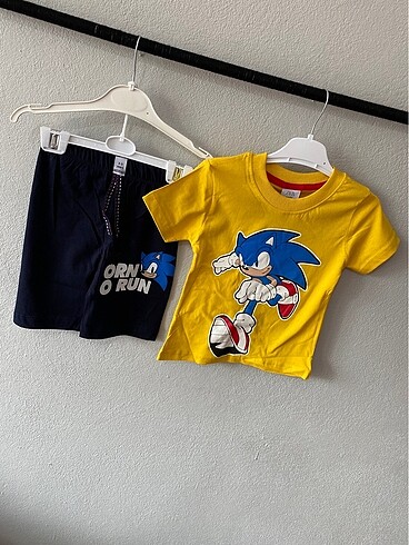 Sonic burn şortlu erkek takım