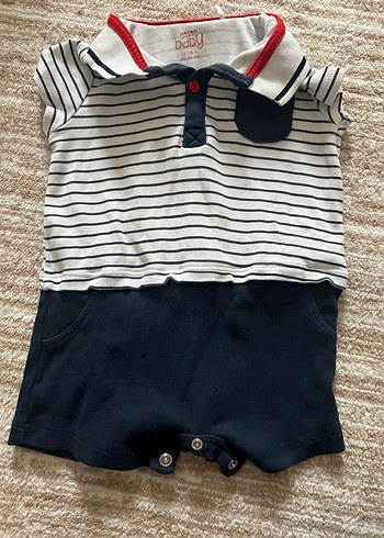 Kırmızı Düğmeli Erkek Bebek Body - Görsel 2