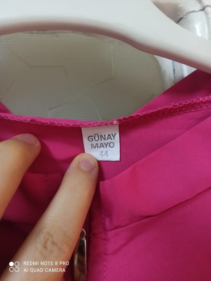 Kadın Pembe Uzun Fermuarlı Haşema Yağmurluk - Görsel 2